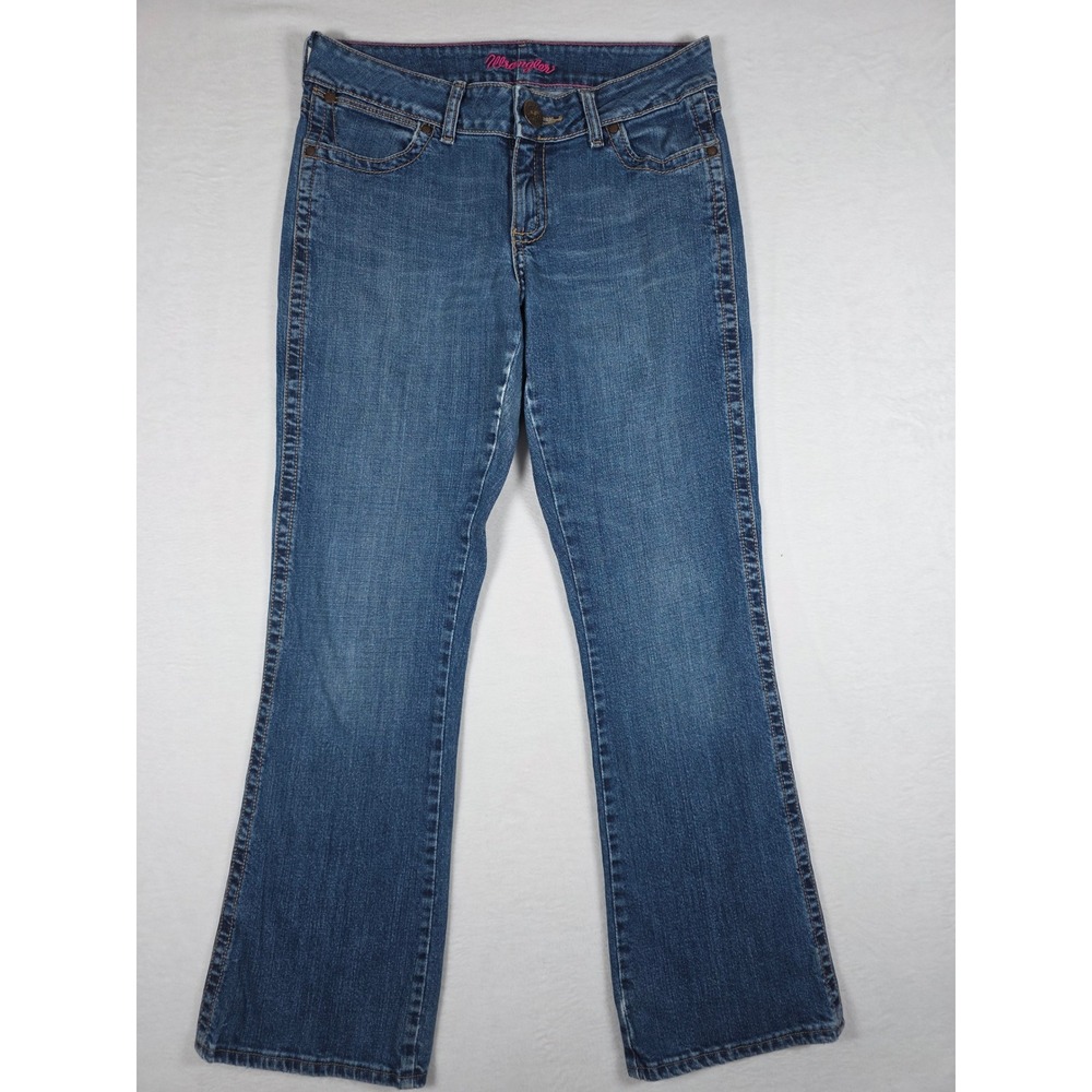 Wrangler Jeans Bootcut 09MWZGL Mid Rise Medium Wash 7/8x32 Blue Western Cowgirl